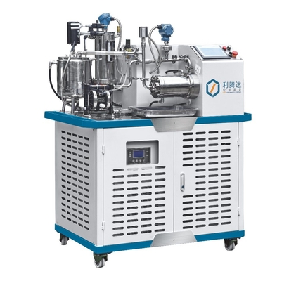 1L Capacity Laboratory Nano Bead Mill / Horizontal Sand Mill With Chiller Together